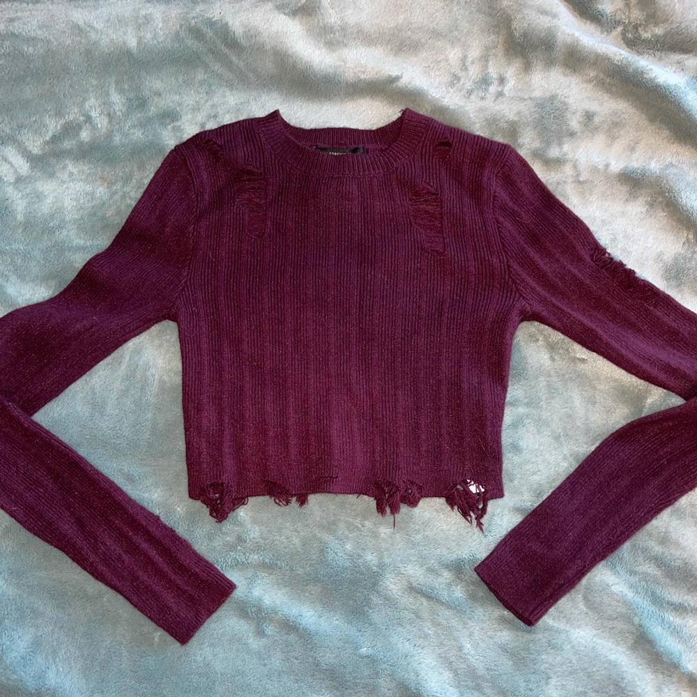 Distressed Forever 21 Crop Top